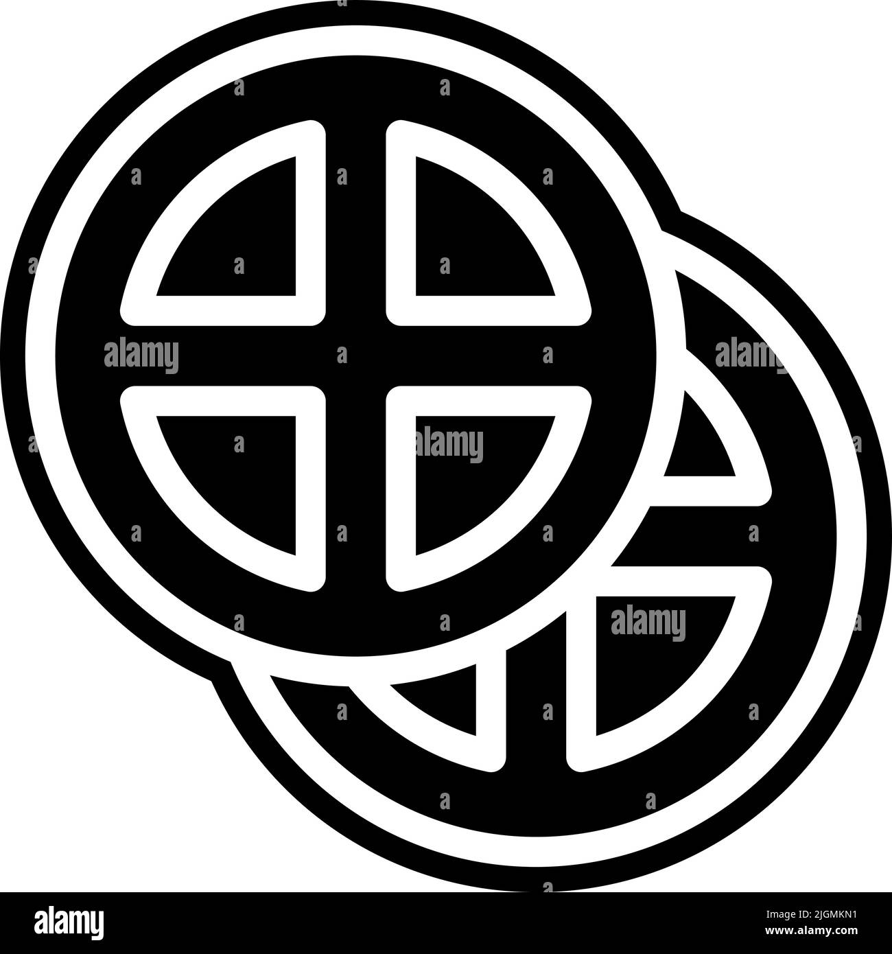 Symbol für Fast-Food-Waffeln. Stock Vektor