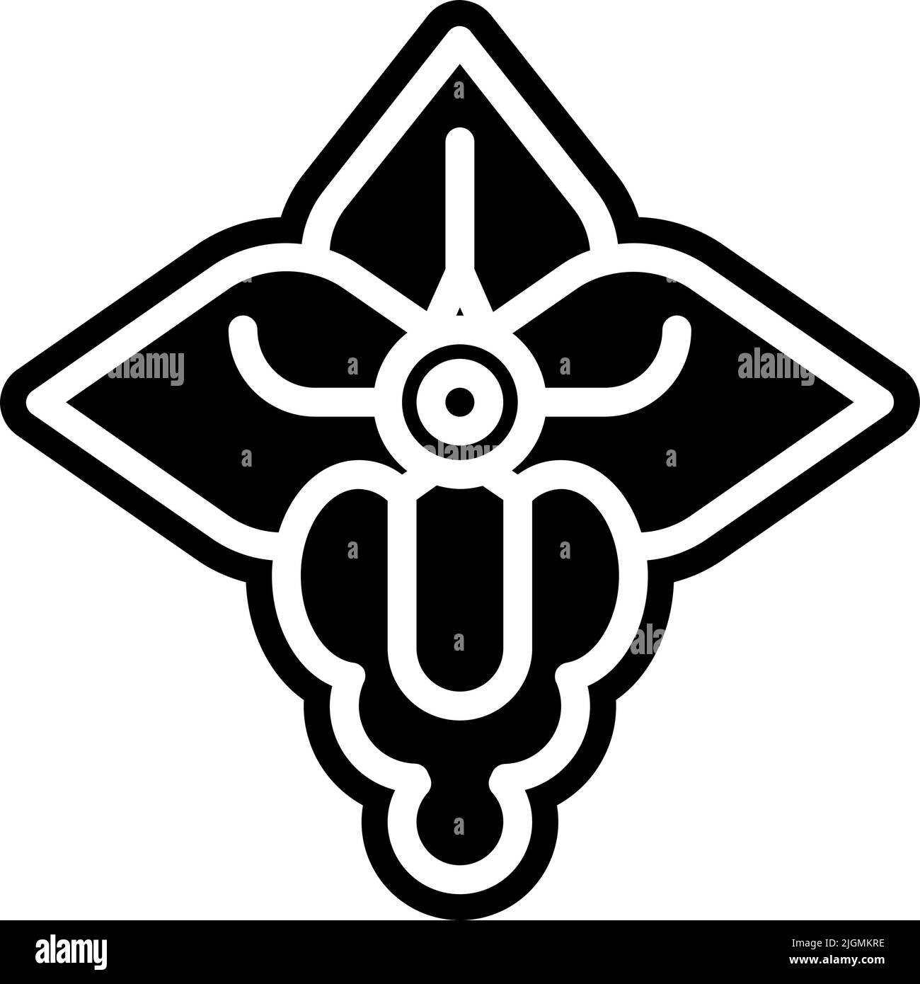 Blumen cattleya Symbol . Stock Vektor