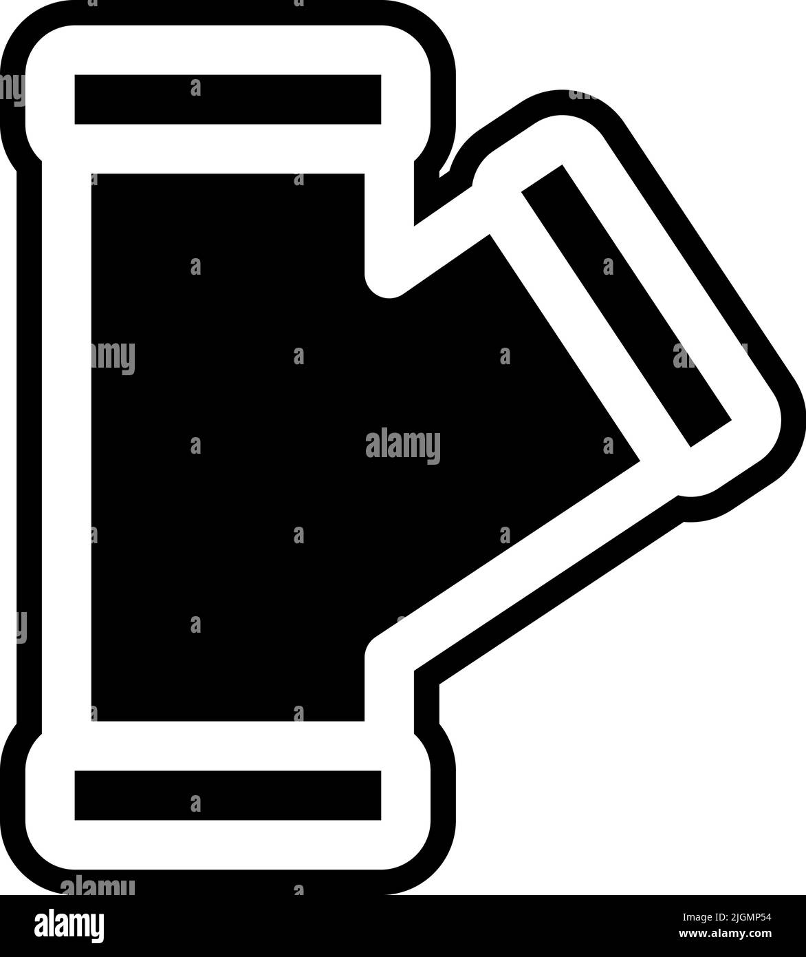 Symbol für Klempnerrohr . Stock Vektor