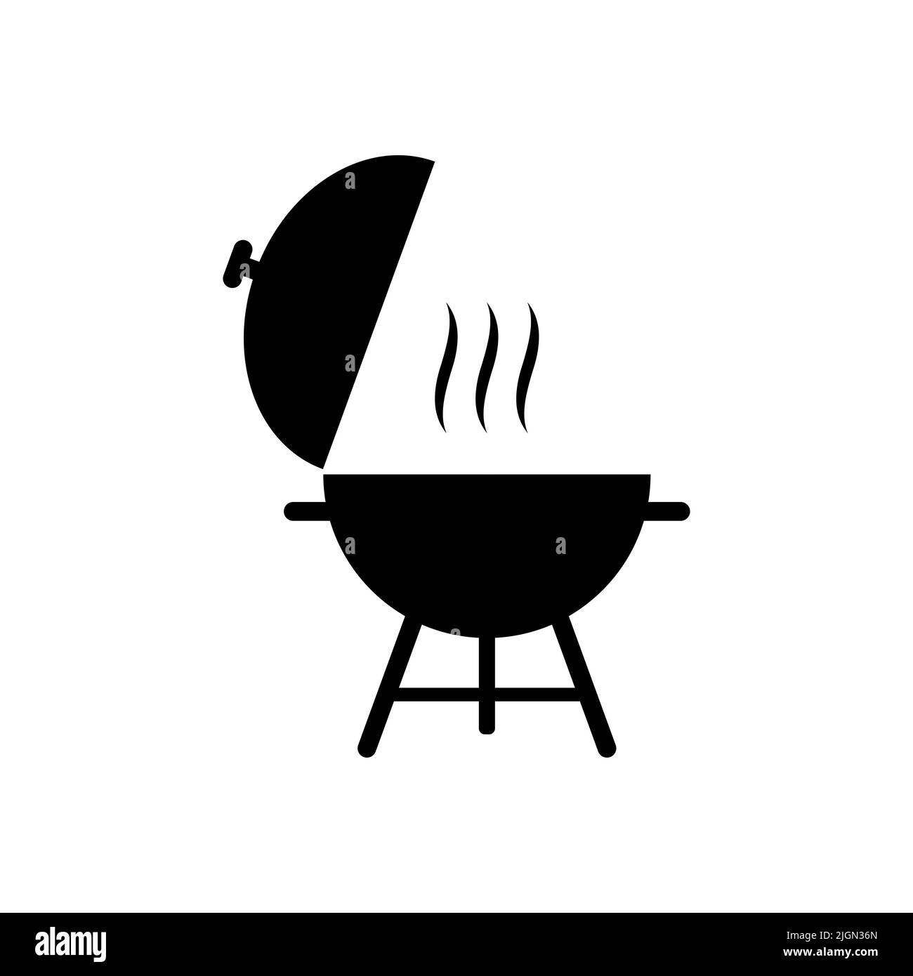 Barbecue-Symbol, bbq-Vektorgrafik isoliert auf weißem Hintergrund Stock Vektor