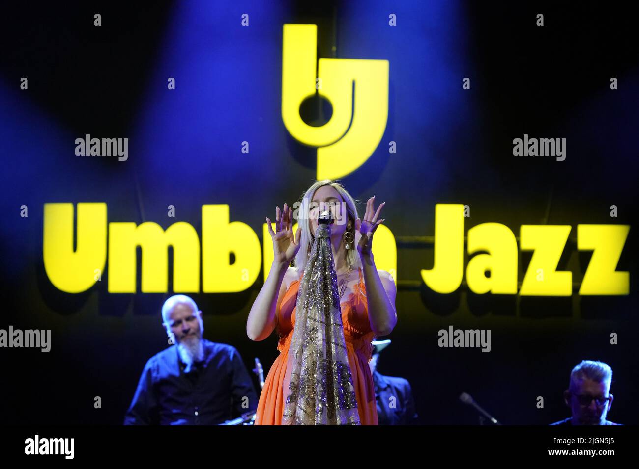 Perugia, Italien. 08.. Juli 2022. JOSS STONE 'NEVER FORGET MY LOVE' TOUR UMBRIA JAZZ 2022 08 LUGLIO 2022 ARENA SANTA GIULIANA PERUGIA During Umbria jazz2022, Musikkonzert in Perugia, Italien, Juli 08 2022 Credit: Independent Photo Agency/Alamy Live News Stockfoto