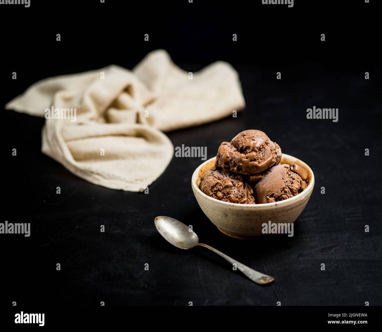 Basil Gelato Aus Schokoladenzion Stockfoto