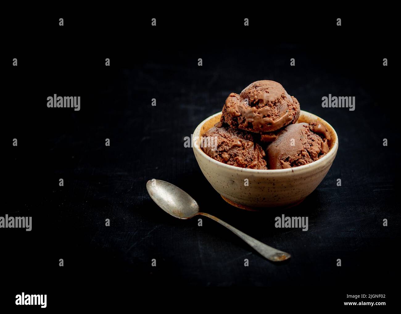 Basil Gelato Aus Schokoladenzion Stockfoto