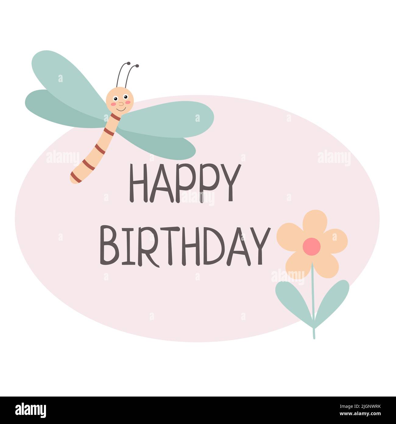 Alles gute zum Geburtstag Gruß Baby Karte Vektor Illustration Stock