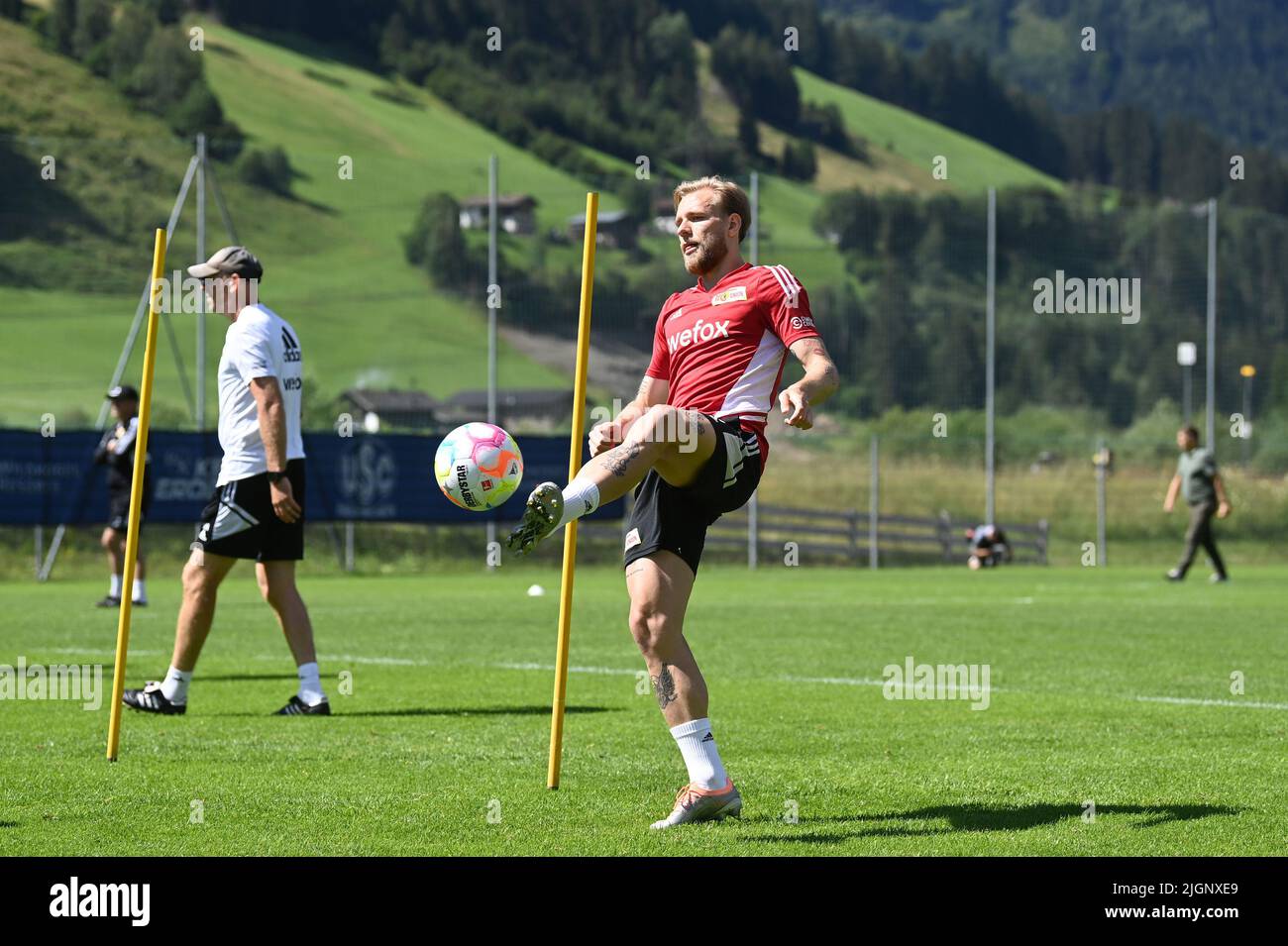 12. Juli 2022, Provinz Salzburg, Neukirchen am Großvenediger: Fußball: 1. Bundesliga, 1. FC Union Berlin, Trainingslager, Tymoteusz Puchacz. Foto: Matthias Koch/dpa Stockfoto