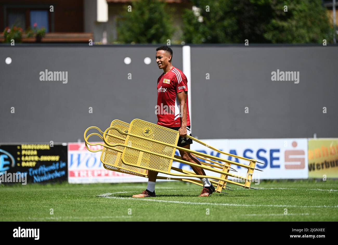 12. Juli 2022, Provinz Salzburg, Neukirchen am Großvenediger: Fußball: 1. Bundesliga, 1. FC Union Berlin, Trainingslager, Jamie Leweling. Foto: Matthias Koch/dpa Stockfoto