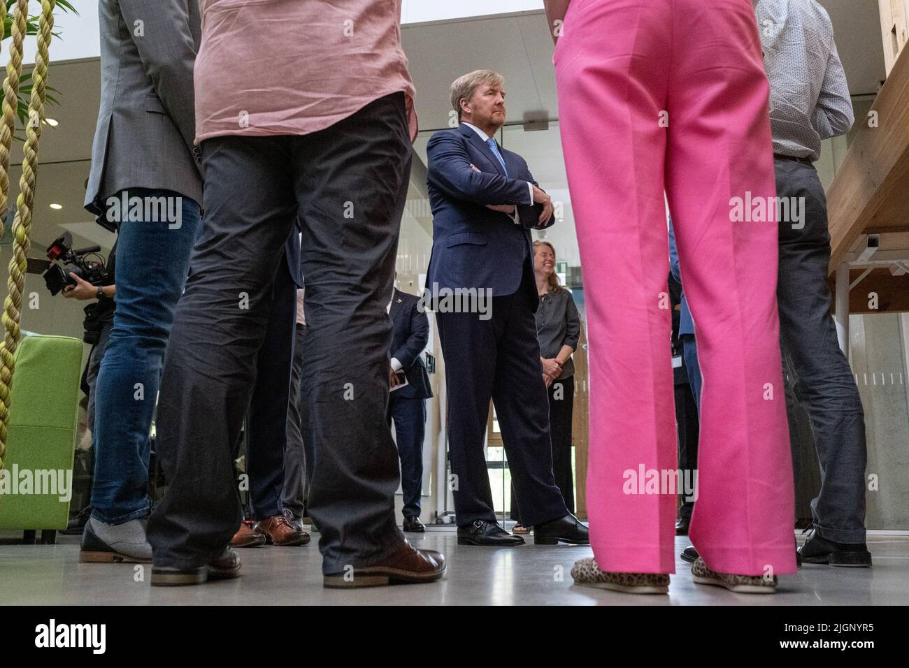 Niederlande, Wageningen am 2022-07-07. König Willem-Alexander aus den Niederlanden besucht das niederländische Umweltforschungsinstitut NIOO-KNAW. Photograp Stockfoto