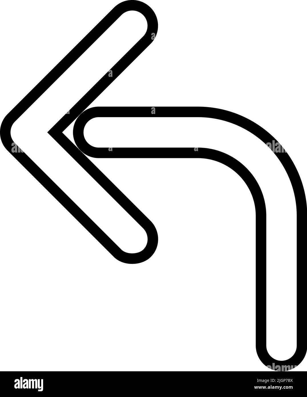 Pfeil zurück Symbol . Stock Vektor