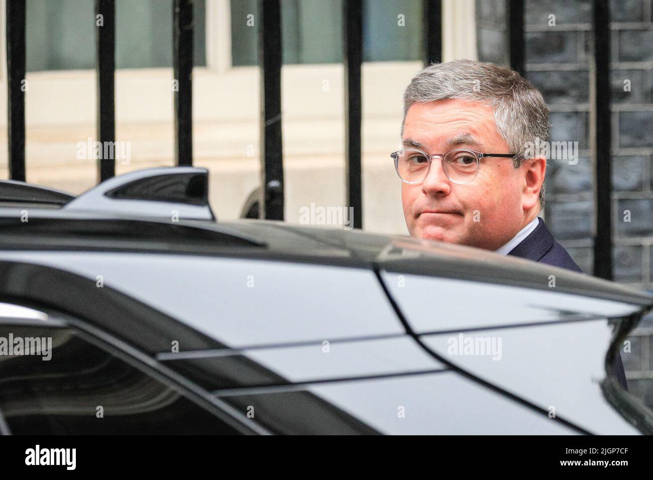 London, Großbritannien. 12.. Juli 2022. Robert Buckland, QC, MP, Staatssekretär für Wales. Die Minister nehmen heute an einer Kabinettssitzung in der Downing Street 10, Westminster, Teil. Kredit: Imageplotter/Alamy Live Nachrichten Kredit: Imageplotter/Alamy Live Nachrichten Stockfoto