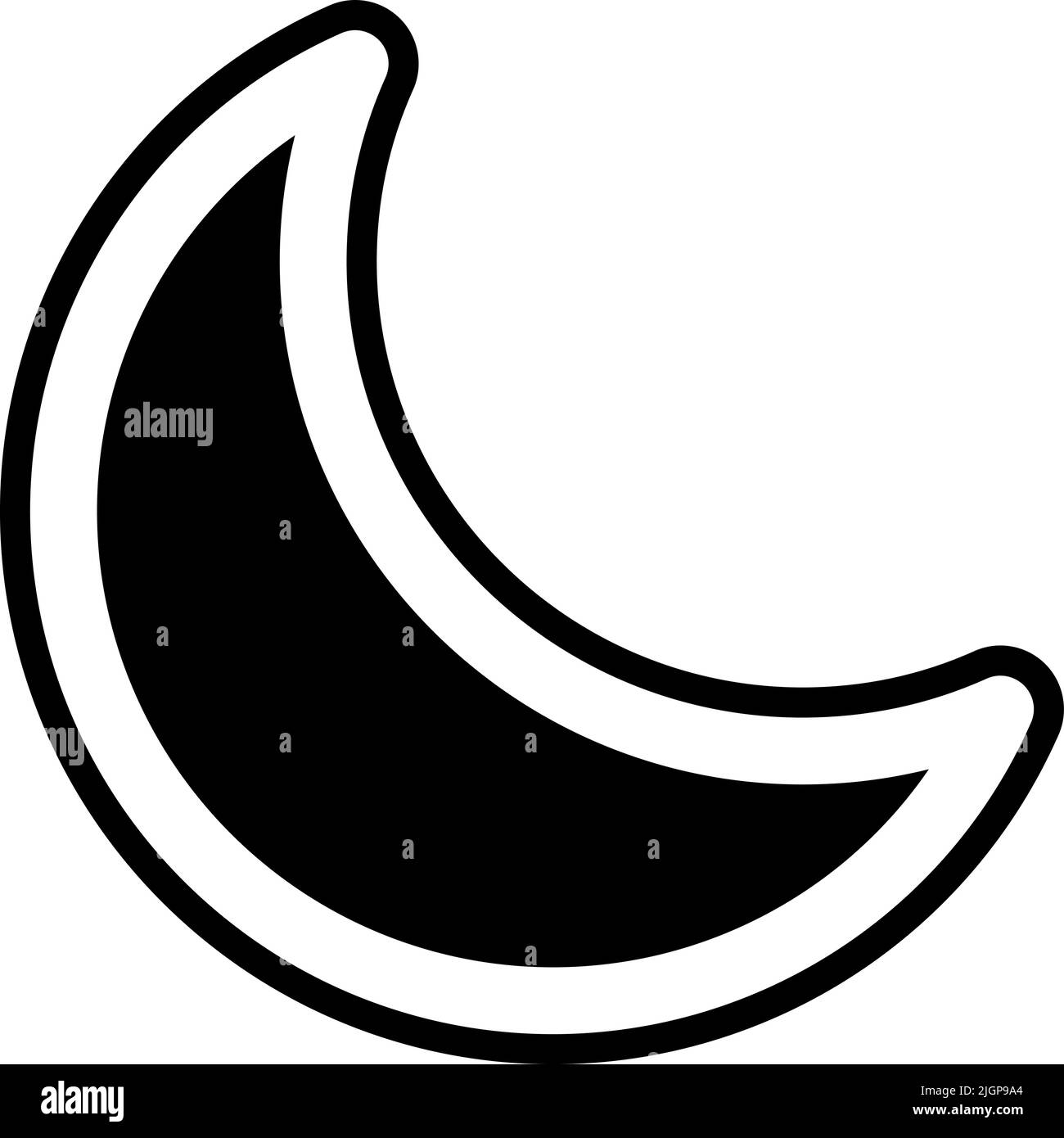 Basic ui Moon-Symbol . Stock Vektor