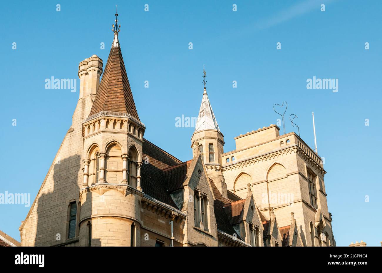 Straßenarchitektur der Universität Oxford, Großbritannien Stockfoto