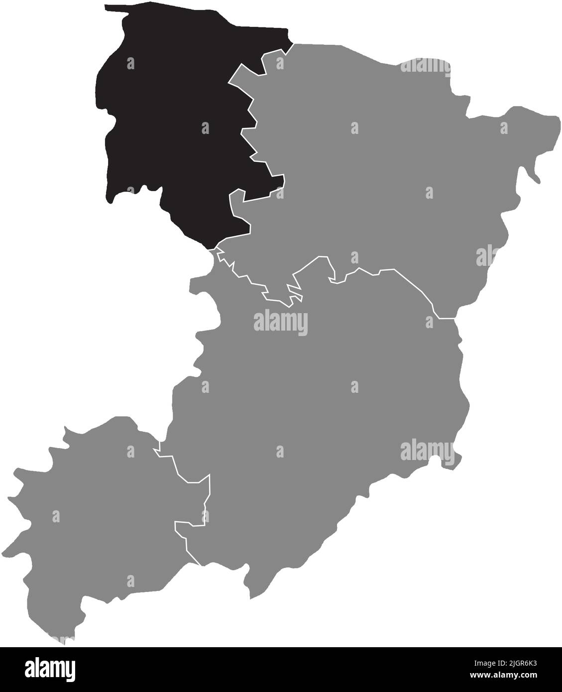 Lageplan des VARASH-BEZIRKS, GEBIET RIVNE Stock Vektor