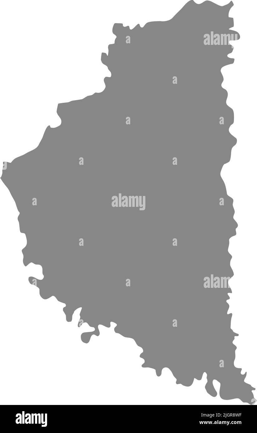 Graue Karte des GEBIETS TERNOPIL, UKRAINE Stock Vektor