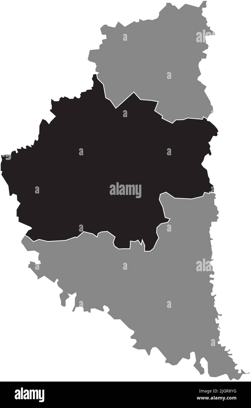 Lageplan des RAJONS TERNOPIL, GEBIET TERNOPIL Stock Vektor