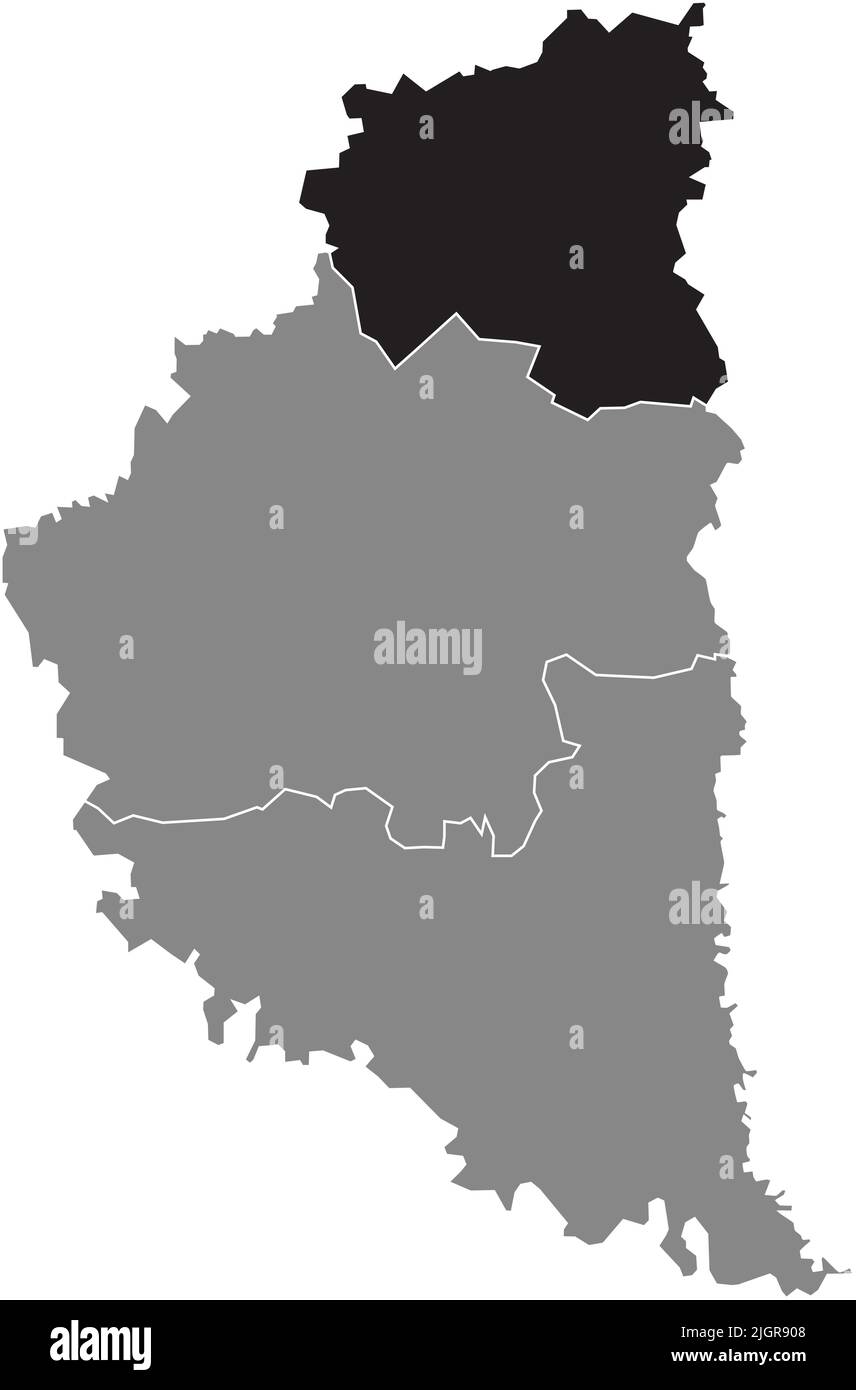 Lageplan des RAJONS KREMENEZ, GEBIET TERNOPIL Stock Vektor