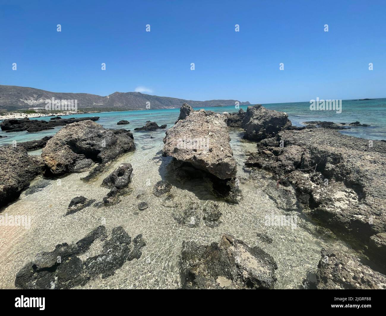 Elefonissi rosa Strand auf der Insel Kreta Griechenland Stockfoto