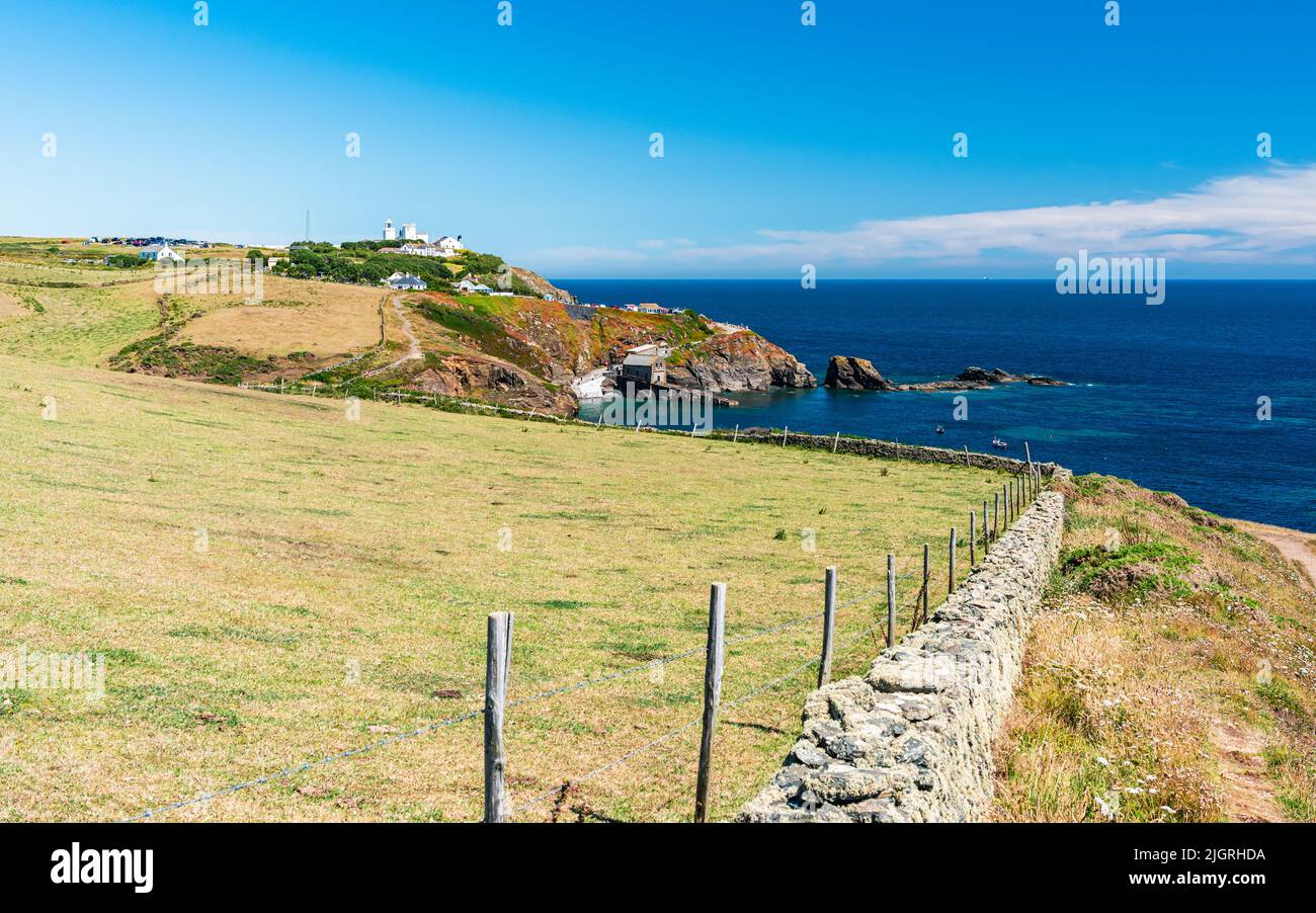 SW Coast Path over pistil Meadow, Natural Trust, Lizard, Cornwall, England Stockfoto