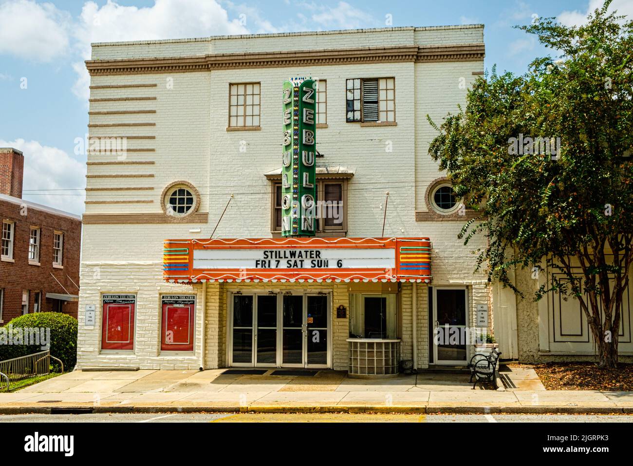 Zebulon Theater, North Broad Street, Kairo, Georgia Stockfoto