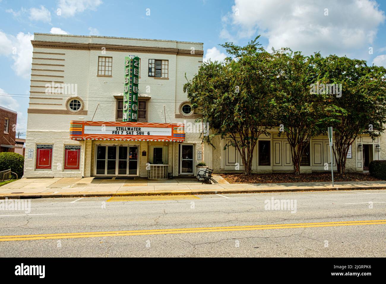 Zebulon Theater, North Broad Street, Kairo, Georgia Stockfoto