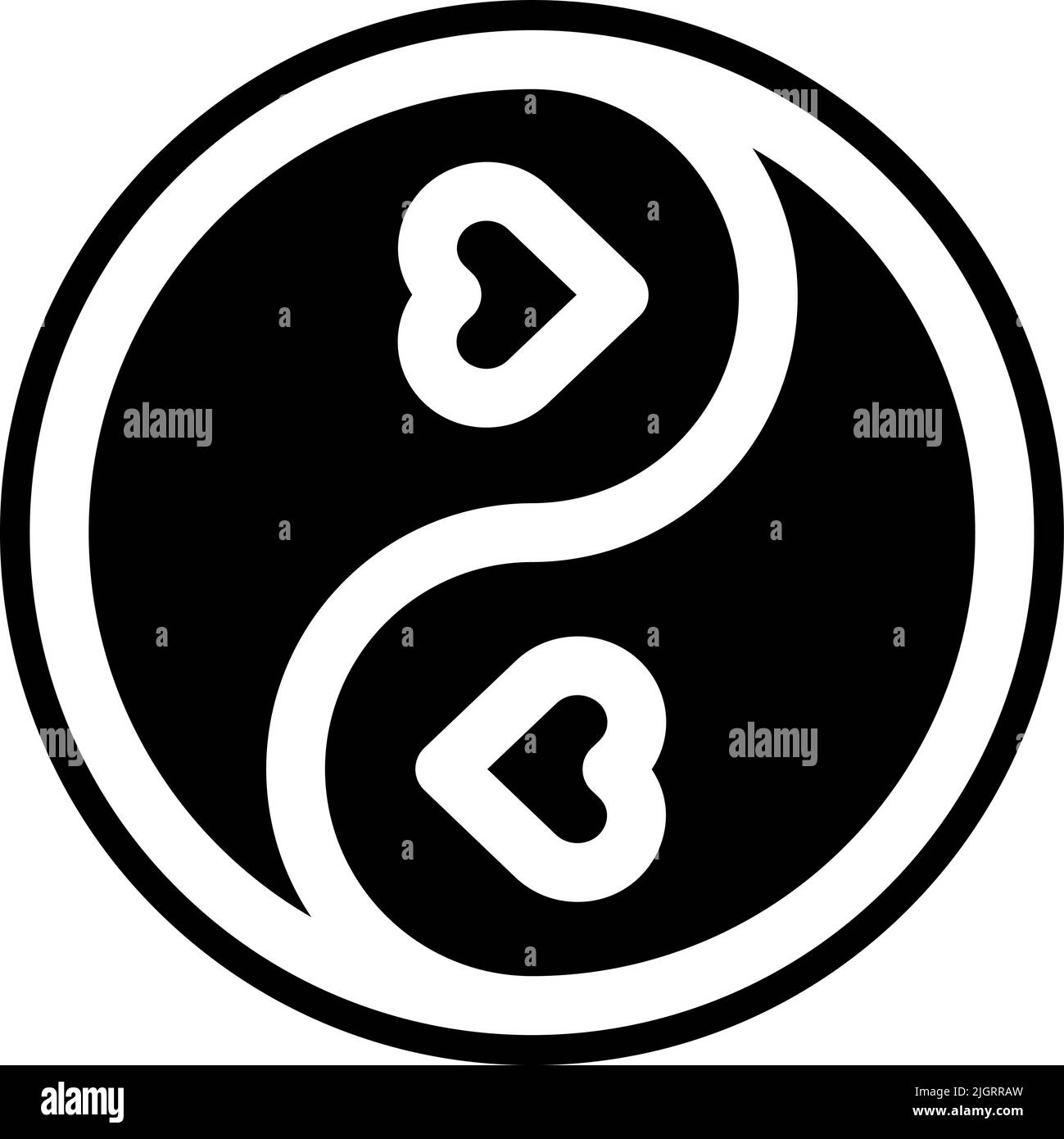 Yin yang zeichnung SchwarzweißStockfotos und bilder Alamy
