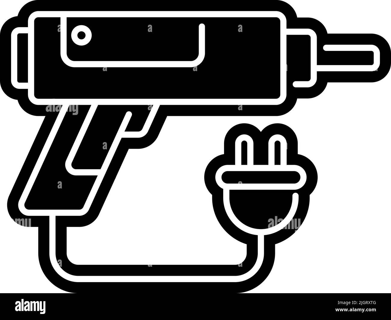 Elektronische Geräte Heißklebepistole Symbol . Stock Vektor