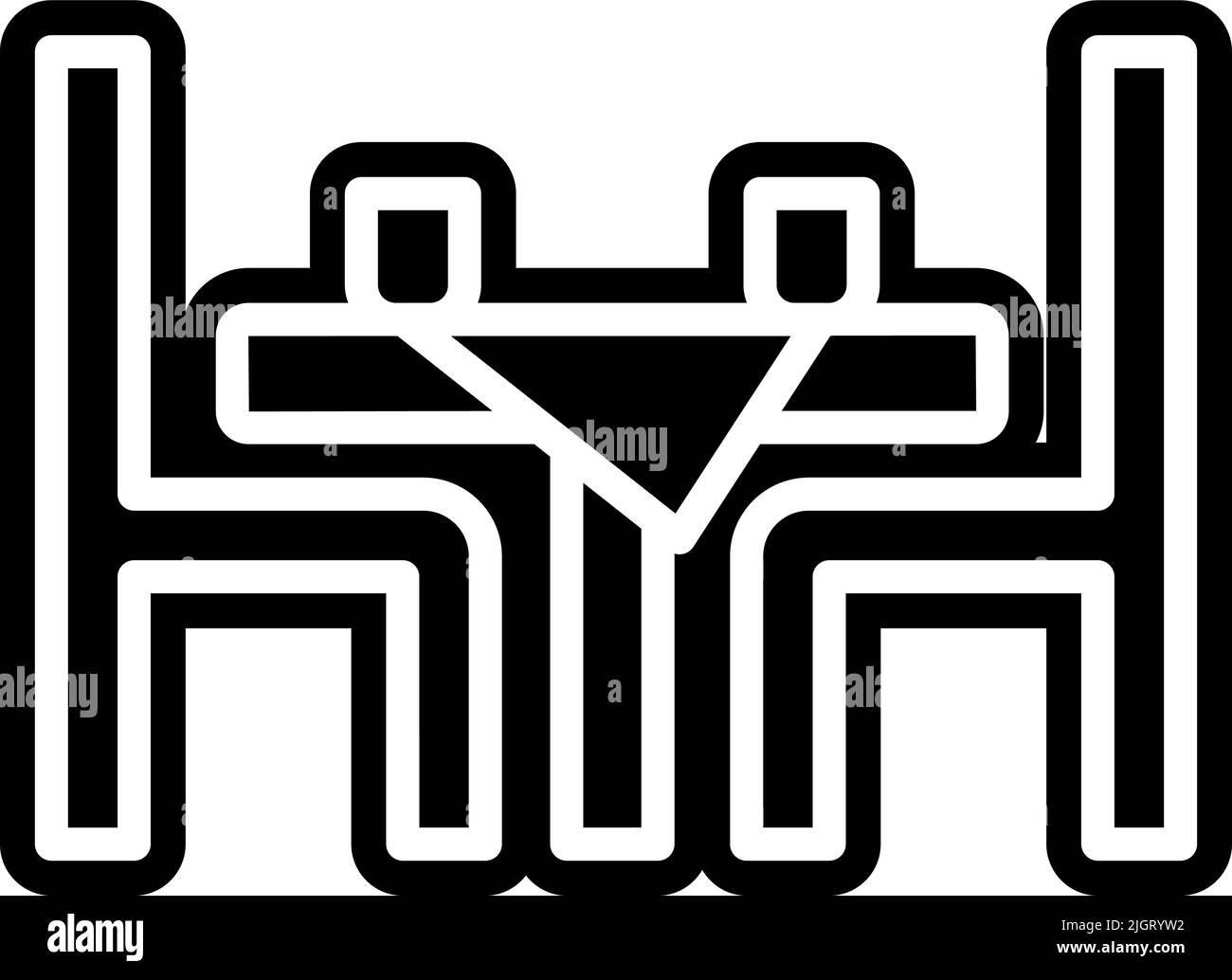 Möbel Esstisch Icon . Stock Vektor