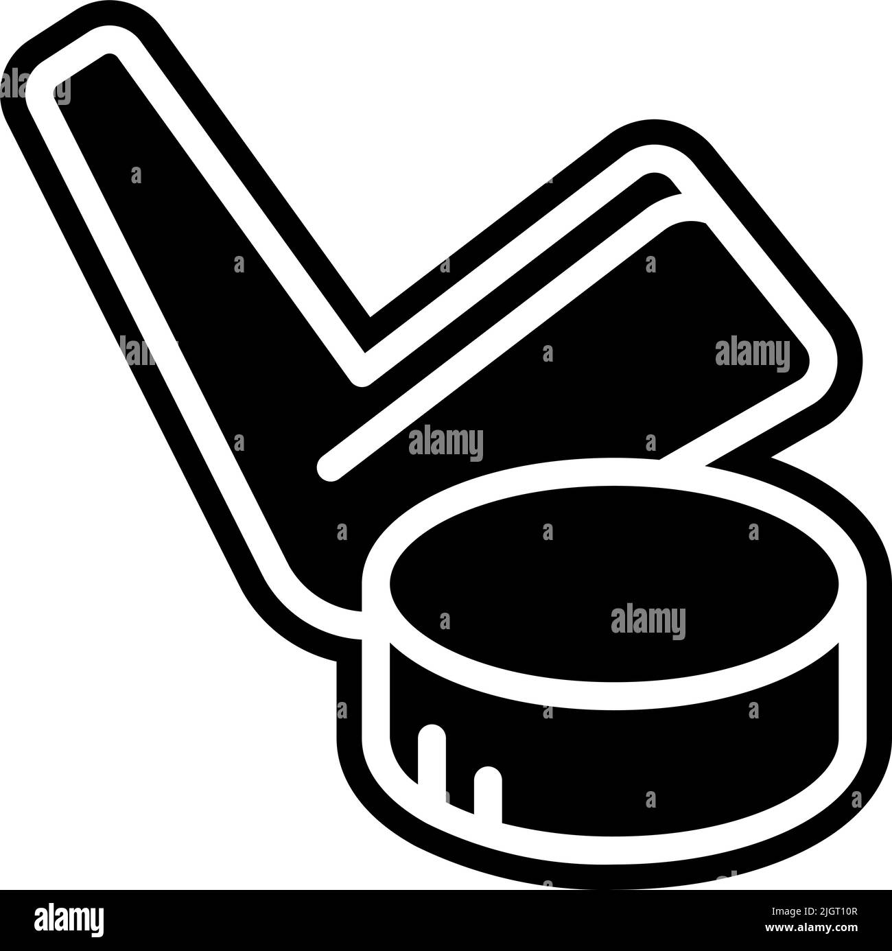 Symbol für Hockeyschläger . Stock Vektor