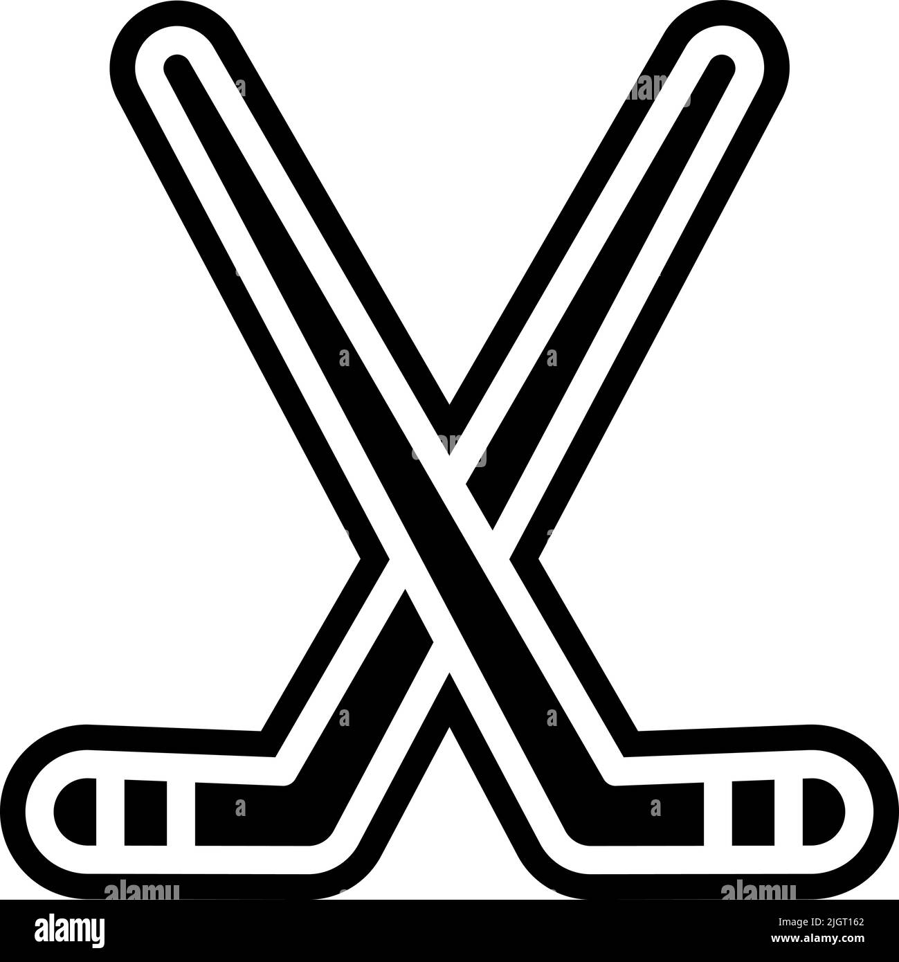 Hockey-Hockeyschläger-Symbol . Stock Vektor