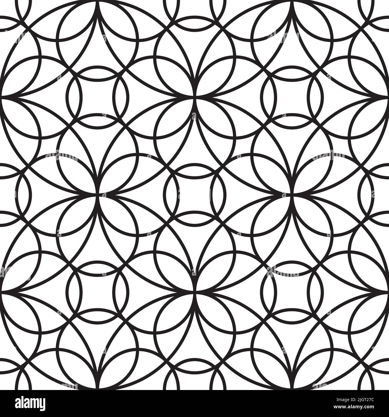 Vektordarstellung von nahtlosen quadratischen Hintergrundmuster von geometrischen Formen. Ideal für Modedesign, Stoff oder Geschenkpapier Stock Vektor