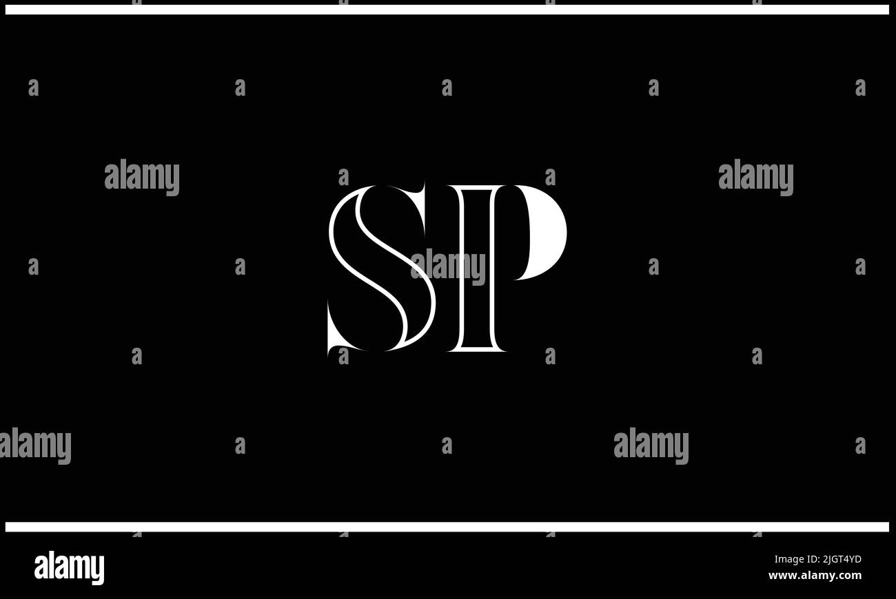 Alphabet Letters SP- oder PS-Geschäftslogo-Vorlage für jedes Unternehmen Stock Vektor