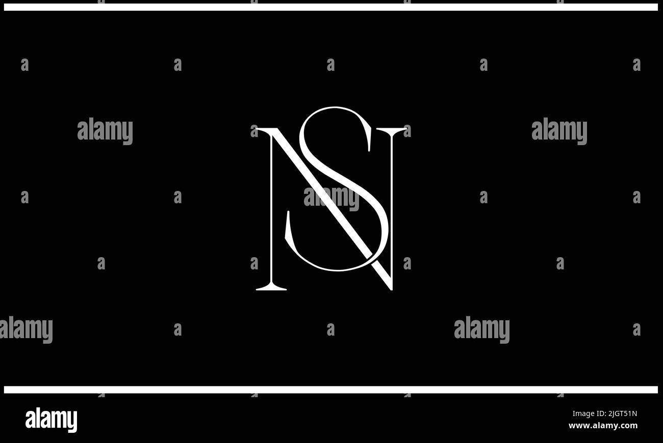 SN ,NS Abstract Letters Logo Monogramm Stock Vektor