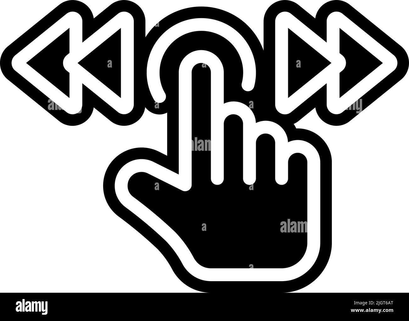 Handgestensymbol für Wireless Audio . Stock Vektor