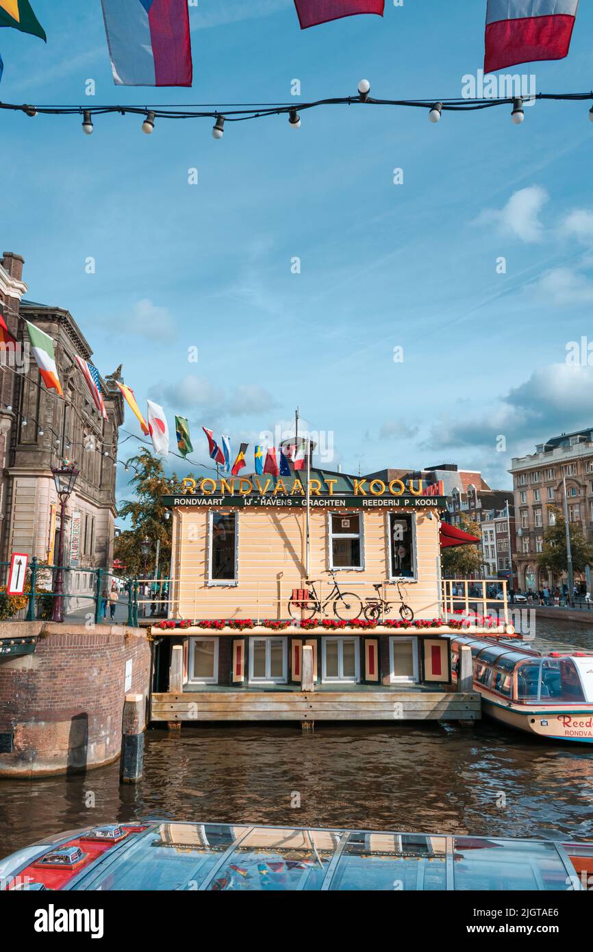 canal of Amsterdam Niederlande Stockfoto