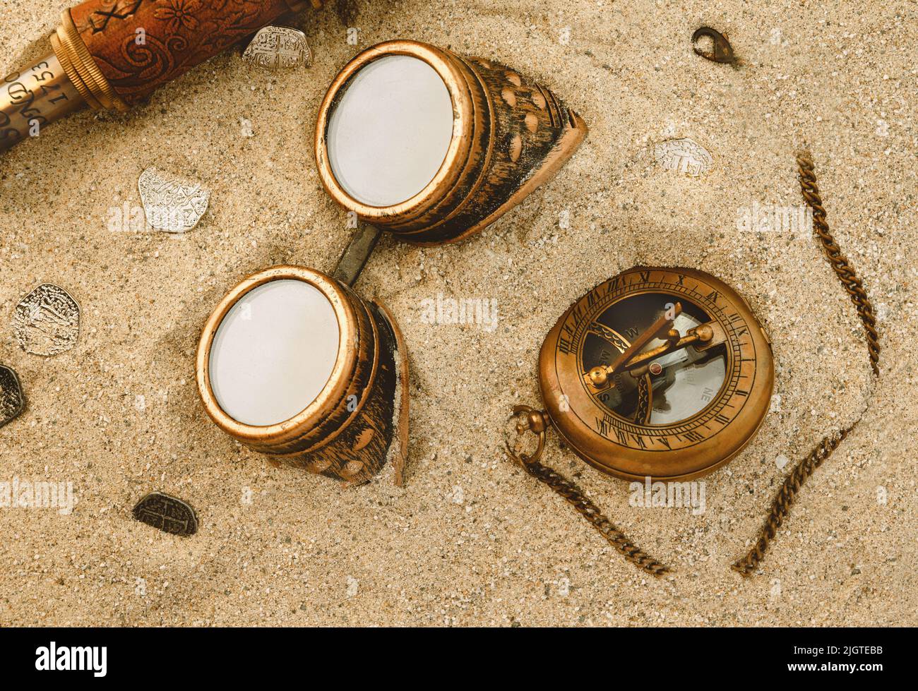 Steam Punk Desert-Szene Stockfoto