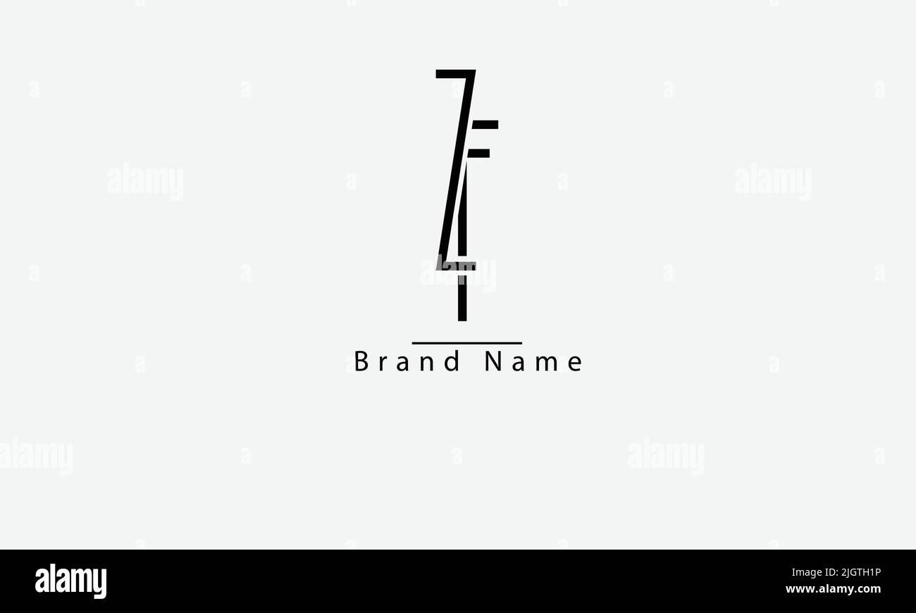 Buchstabenbuchstaben Initialen Monogramm-Logo ZF FZ Z F Stock Vektor