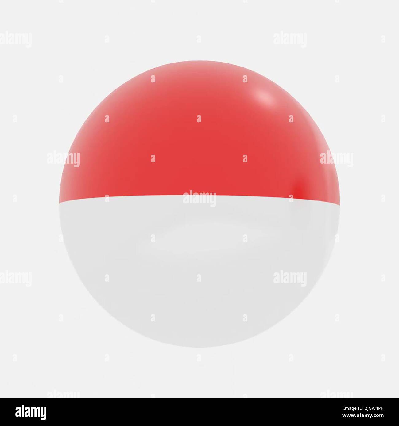 3D Darstellung des Globus in Indonesien Länder Flagge für Symbol oder Symbol. Stockfoto