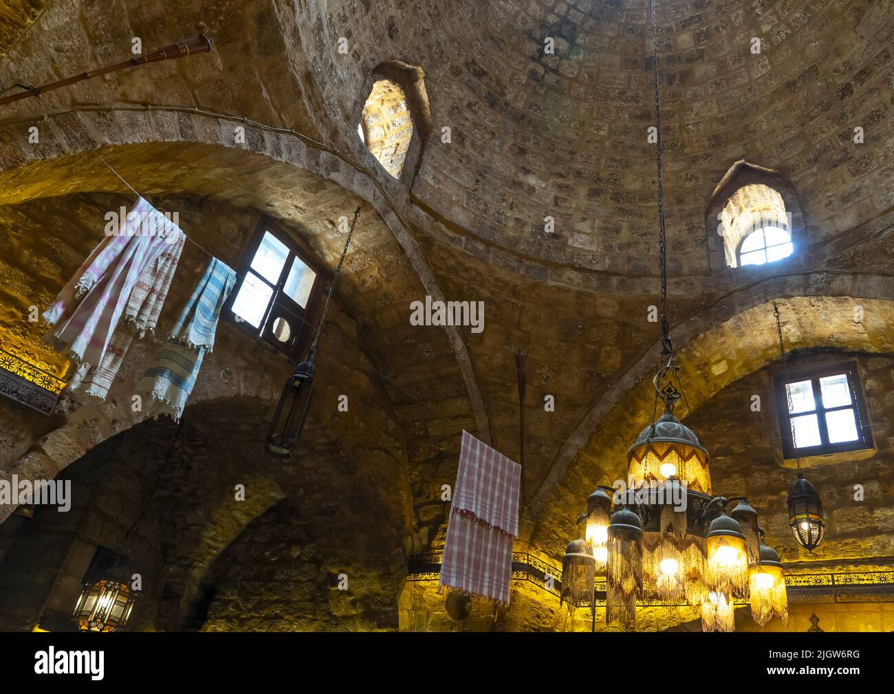 Hammam Al-Abed im alten Souk, Nord-Governorat, Tripolis, Libanon Stockfoto