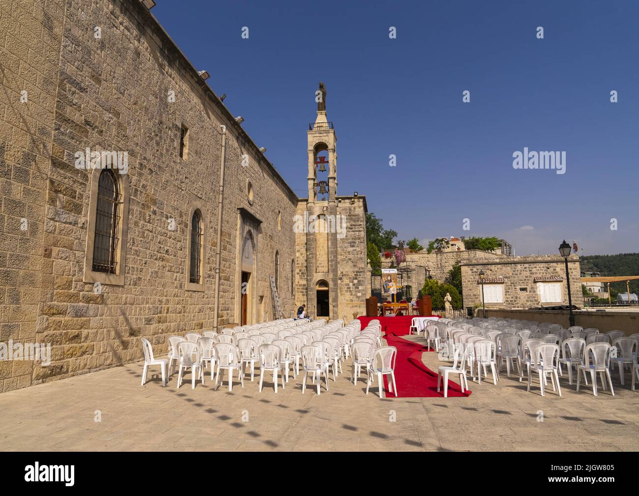 Maronitische Kirche von Saidet et Tallé Unsere Liebe Frau vom Berg, Libanon Governorate, Deir el Qamar, Libanon Stockfoto