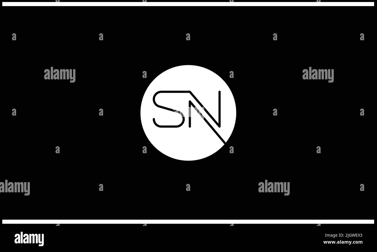 SN ,NS Abstract Letters Logo Monogramm Stock Vektor