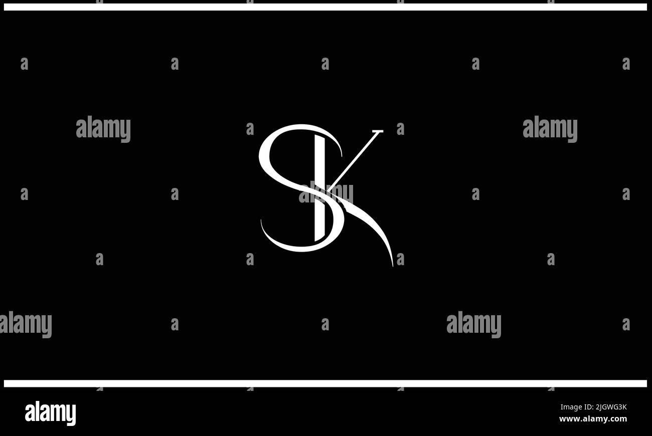 SK, KS Abstract Letters Logo Monogramm Stock Vektor