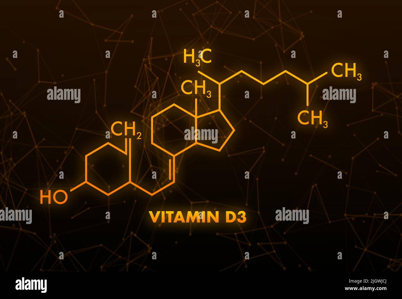 Vitamin D3 Formel, tolles Design für jeden Zweck. Vektordarstellung isoliert Stock Vektor