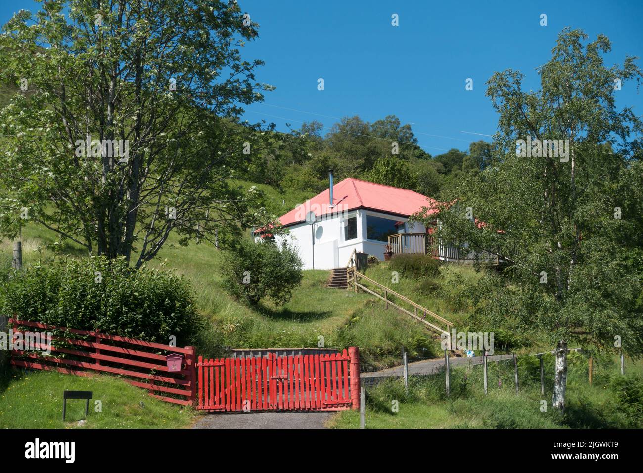 Schottisches Hochland-Hotel in Letters in der Nähe von Ullapool, Schottland, Großbritannien Stockfoto