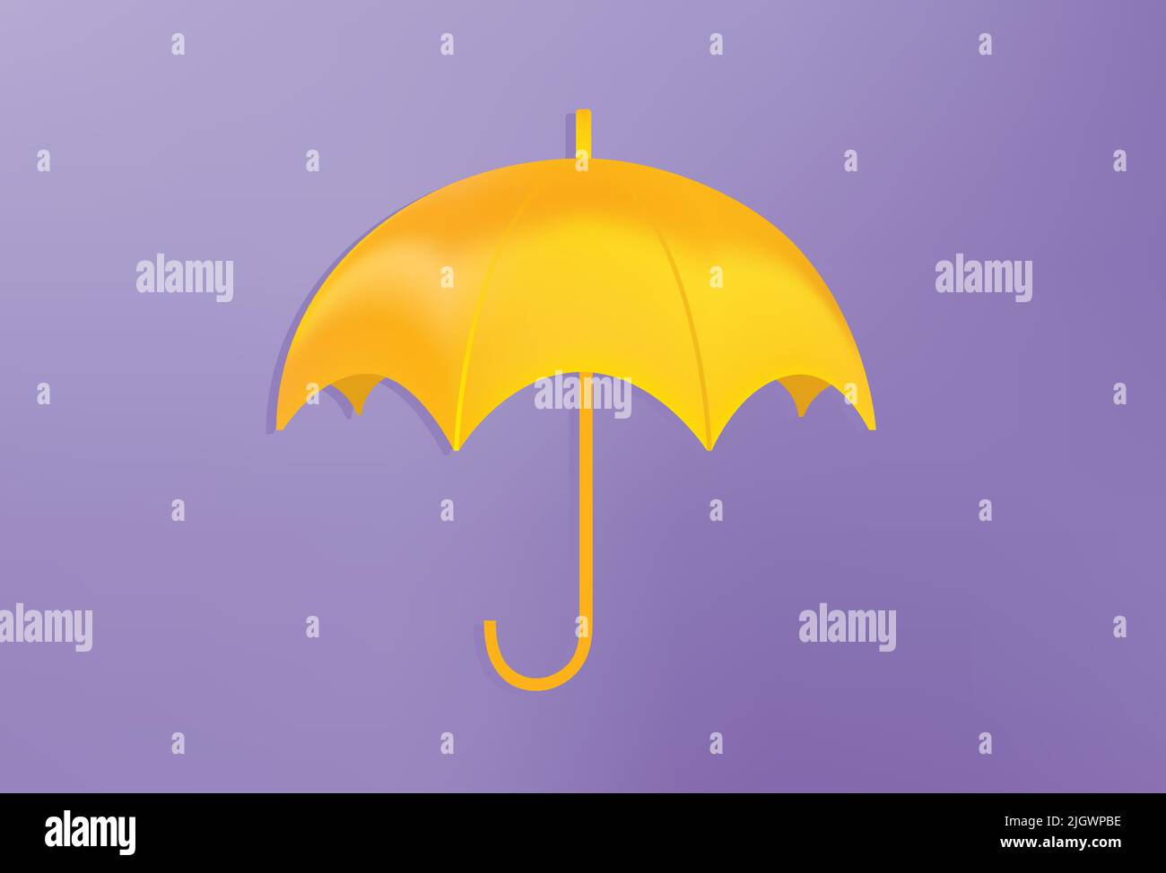 Regenschirm Illustration Regenschutz Jahreszeit Isoliert Flache Grafik Symbol Stock Vektor