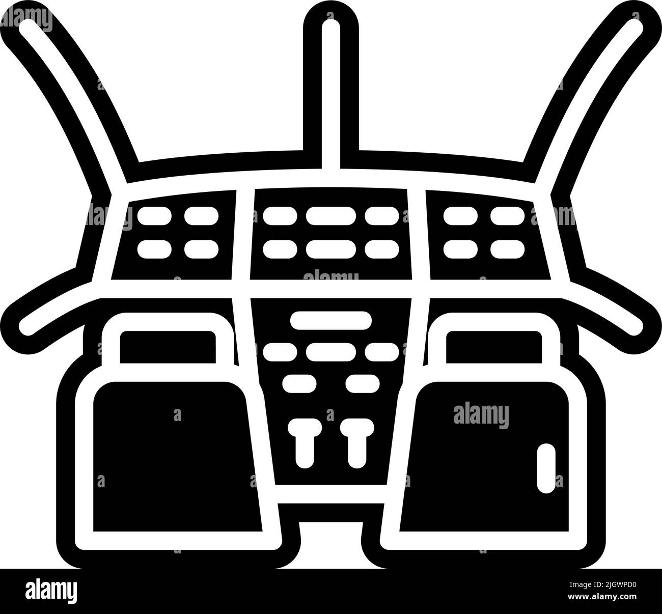 Symbol für das Flughafencockpit . Stock Vektor