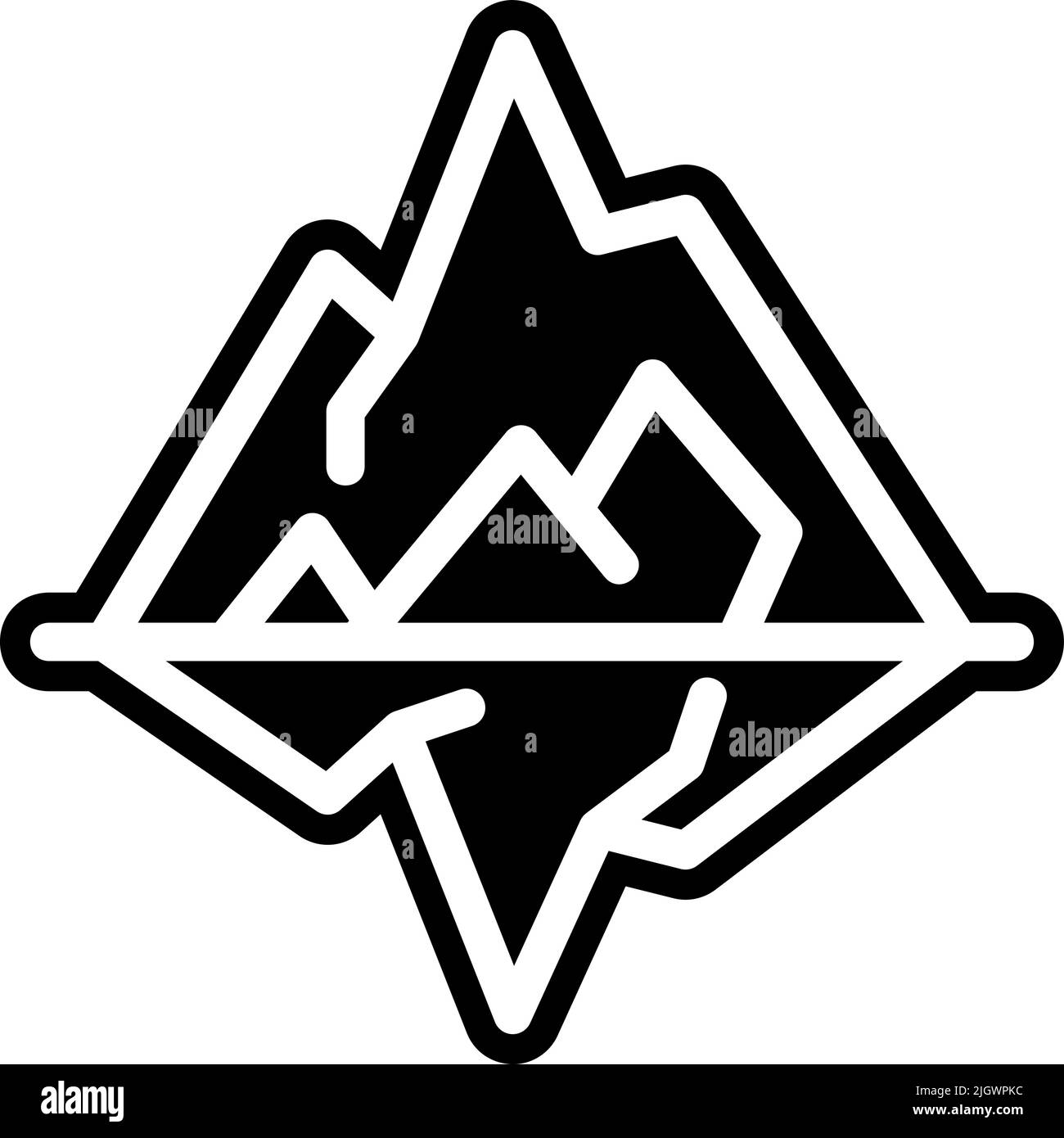 Alaska-Eisberg-Symbol . Stock Vektor
