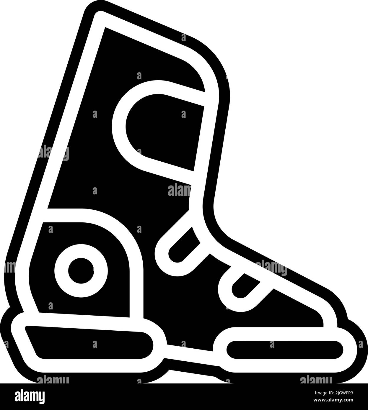 Alaska Ski-Ikone . Stock Vektor