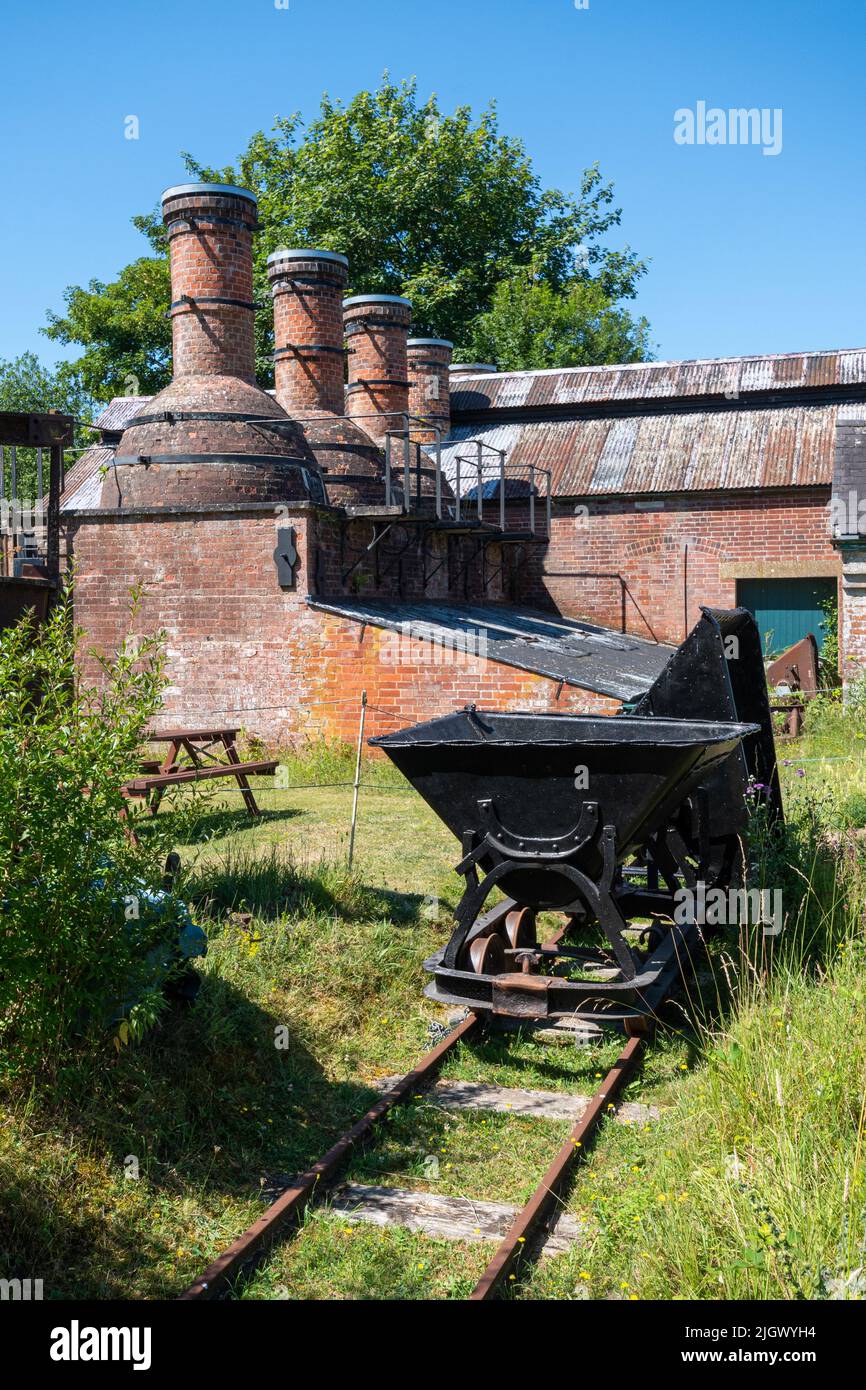 Twyford Waterworks, eine konservierte edwardianische Wasserpumpen- und Reinigungsstation in Hampshire, England, Großbritannien. Besucherattraktion, Museum Stockfoto