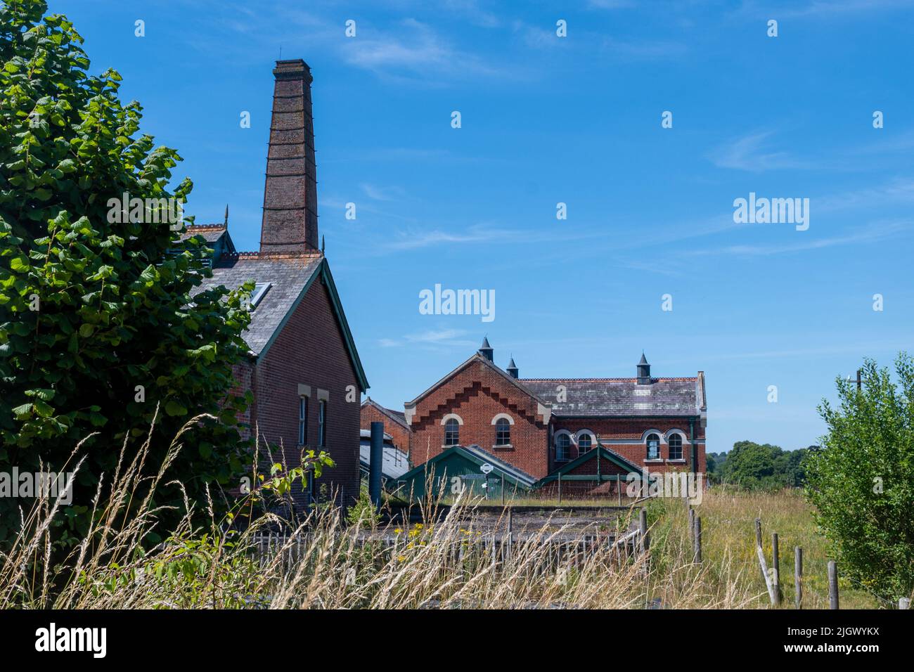 Twyford Waterworks, eine konservierte edwardianische Wasserpumpen- und Reinigungsstation in Hampshire, England, Großbritannien. Besucherattraktion, Museum Stockfoto