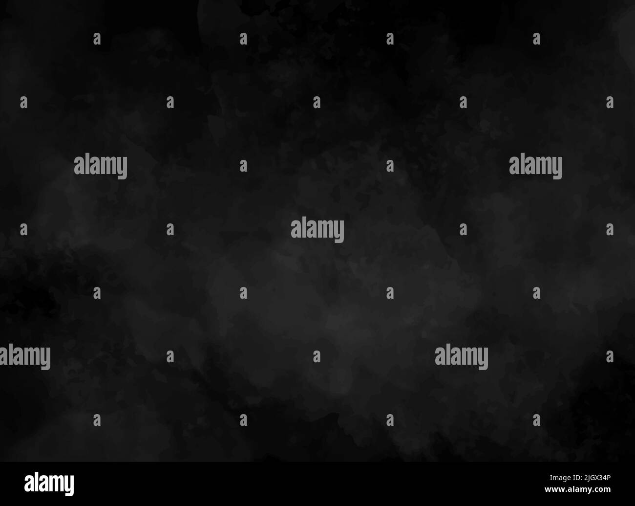 Abstrakte graue Rauchtextur auf schwarzem Hintergrund, Vektorgrafik Stock Vektor