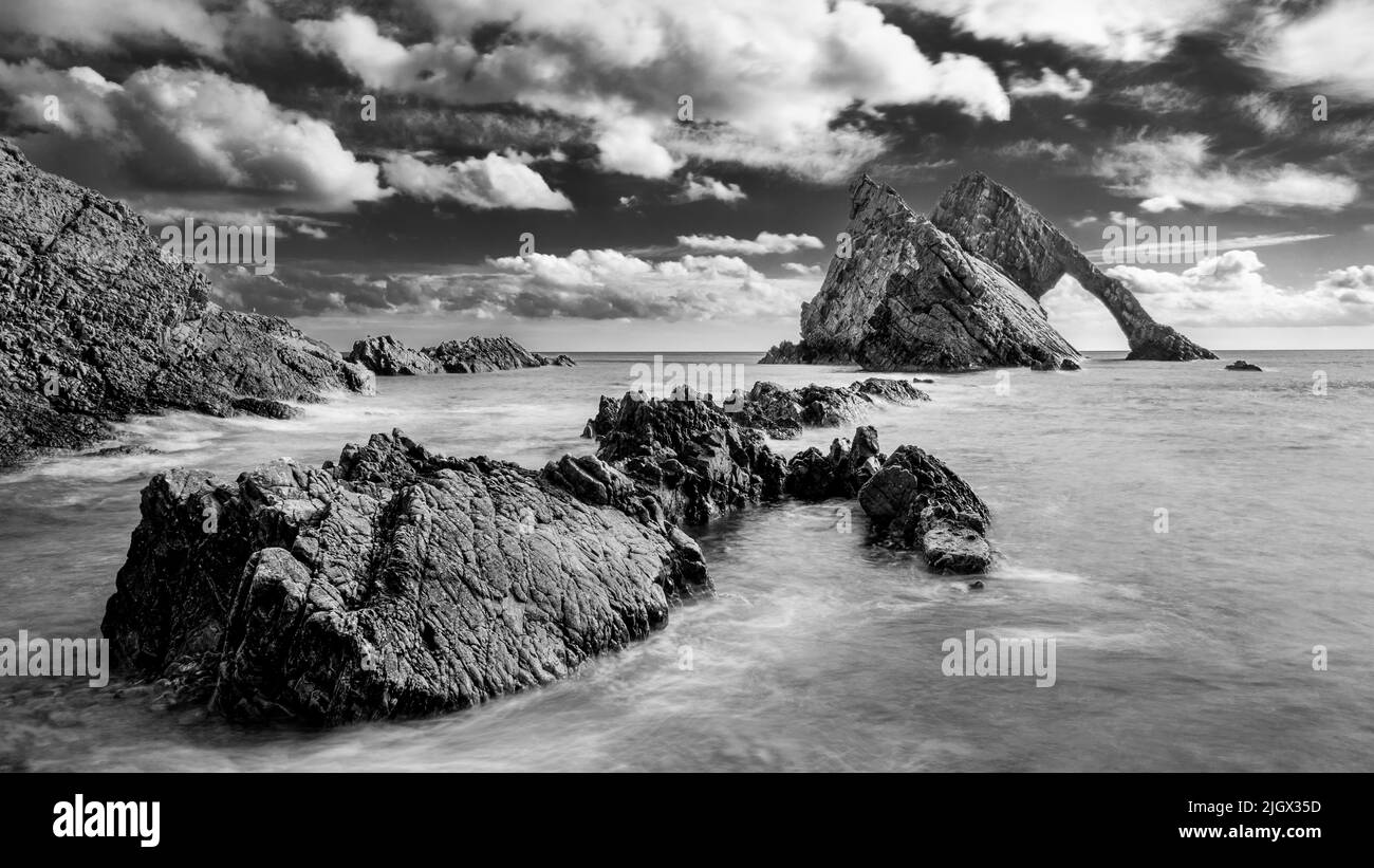Bow Fiddle Rock, Portknockie, Moray, Schottland Stockfoto